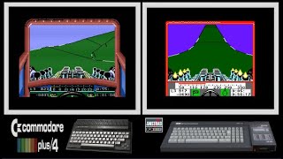 CBM+4 vs CPC : STUNT CAR RACER (Side by side comparison)