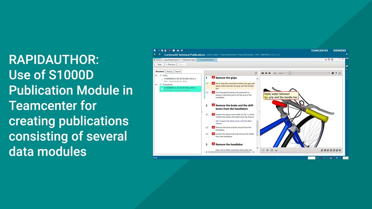 RapidAuthor Tutorial: Creating publications consisting of several data modules in Teamcenter