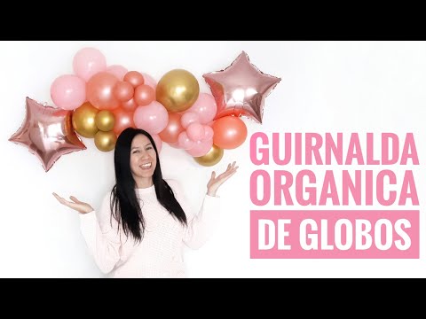Cómo hacer una GUIRNALDA DE GLOBOS Orgánica fácil (sin cinta de globos) - Mini Arco de Globos-