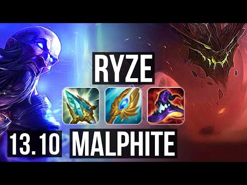 RYZE vs MALPHITE (TOP) | Rank 5 Ryze, 6/3/12 | TR Grandmaster | 13.10