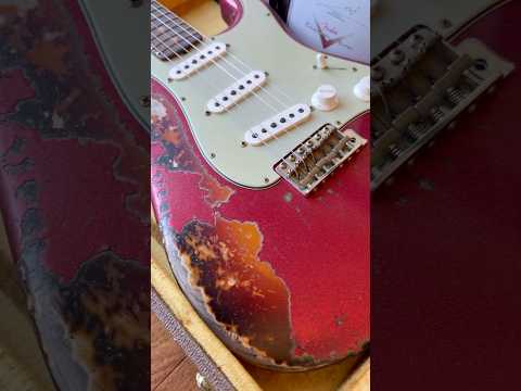 2026 Fender Custom Shop ‘61 Stratocaster SR25 Super Heavy Relic - Red Sparkle over 3 Tone Sunburst image 24