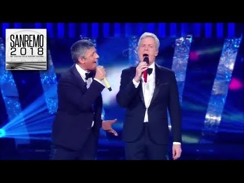 Sanremo 2018 - Il duetto di Fiorello e Claudio Baglioni