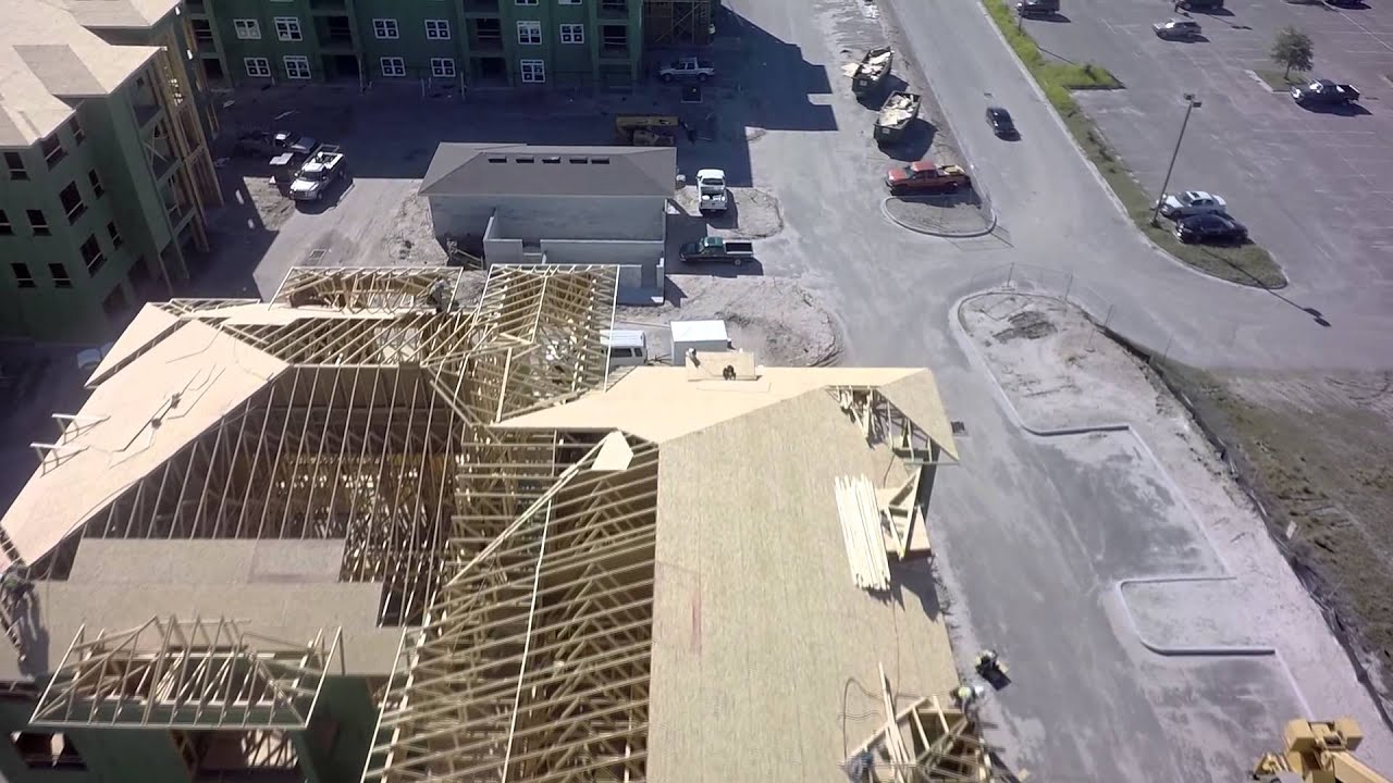 Aerial Drone Video of A Large Construction Site