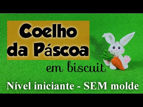 Coelho da páscoa em biscuit