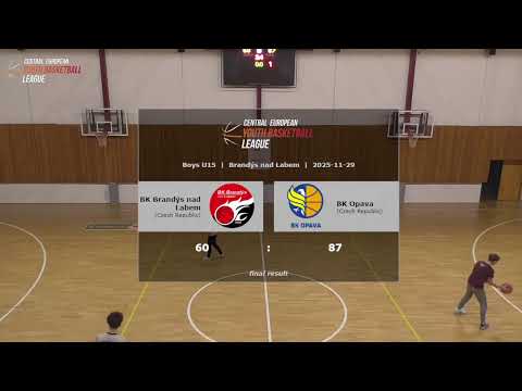 CEYBL U15, 29. 11. 2025, BK Brandýs nad Labem - BK Opava