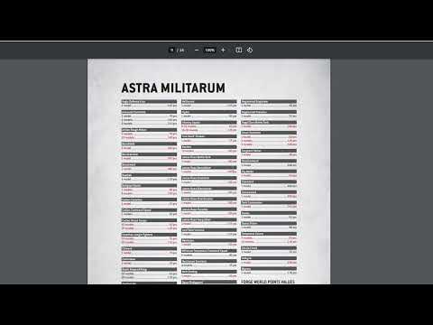 Warhammer Astra Militarum Balance Update Points changes