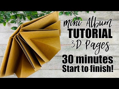 6x6 Mini Album Tutorial with 3D pages | 30 minutes Start to Finish!! ft. Ana Luisa Jewelry