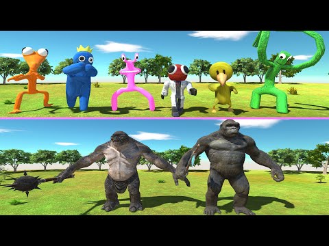 Which Team Will Win? Rainbow Friends vs King Kong Cave Troll Deluxe - Animal Revolt Battle Simulator