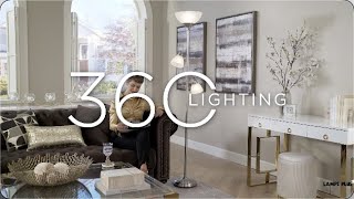 Watch A Video About the Ellery Brushed Nickel Tree Torchiere Floor Lamp