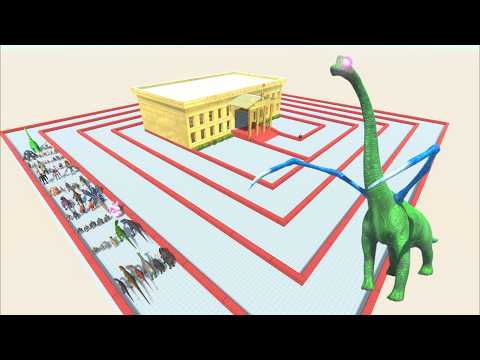 ESCAPE FROM ALIEN BRACHIOSAURUS #6 - ARBS - Animal Revolt Battle Simulator