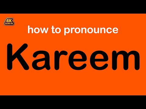 how to pronounce Kareem correctly