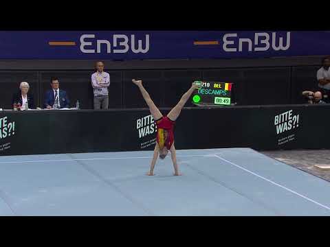 Noam DESCAMPS Belgien Boden - EnBW DTB Pokal 2024 - Junioren Team Challenge Männer Stuttgart Turnen
