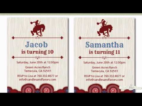 Cowboy & Cowgirl Rider Birthday Theme Showcase