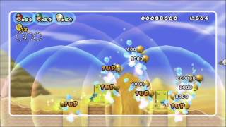 New Super Mario Bros. Wii - World 2-5 1-Up Tricks
