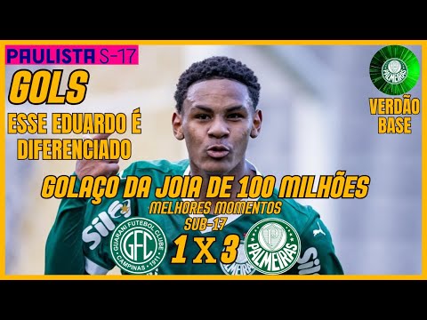 GUARANI 1X3 PALMEIRAS - HIGHLIGHTS - GOALS - QUARTER-FINALS - FIRST LEG - PAULISTÃO U-17 - 2025