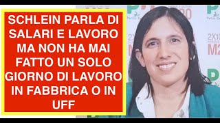 SCHLEIN PARLA DI SALARI E LAVORO MA NON HA MAI FATTO UN SOLO GIORNO DI LAVORO IN FABBRICA O IN UFF