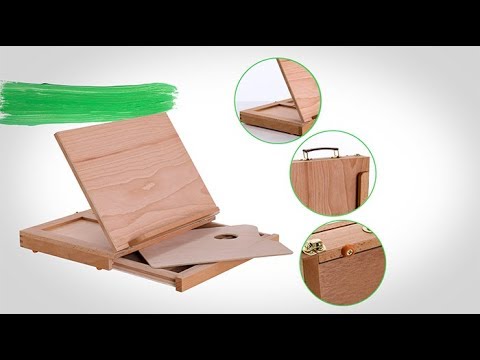 U.S. Art Supply | Adjustable Wood Desk Table Easel with Storage Drawer | USA E-511