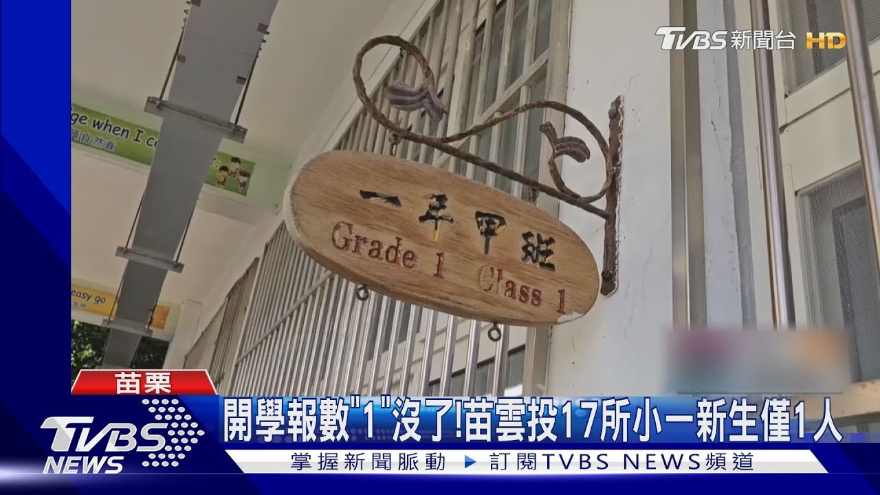 開學報數「1」沒了! 苗雲投17所小一新生僅1人