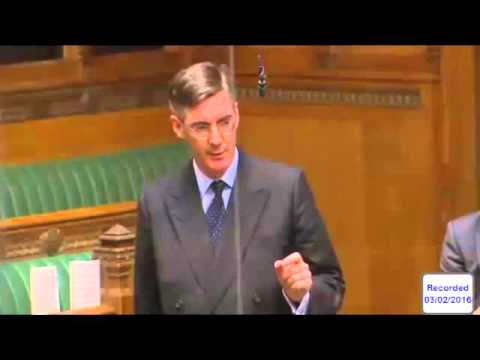 Jacob Rees Mogg eloquently hits out at David Cameron over EU reform negotiations 03/02/2016