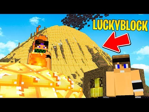 VULCANO DI LUCKYBLOCK CONTRO CASA NOOB - Minecraft ITA