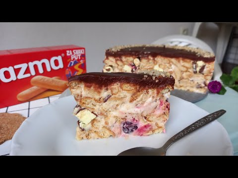 Brza plazma voćna torta gotova za 15 minuta-Quick fruit cake ready in15 minutes@jednostavnakuhinja