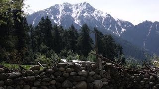 preview picture of video 'Snow Peaks From Pine Cliff Resort At Circuit Road, Pahalgam, Kashmir, India Video'