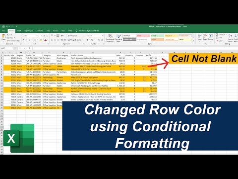 Change Color of Entire Row when a cell is Blank/Not Blank | Conditional Formatting in Excel