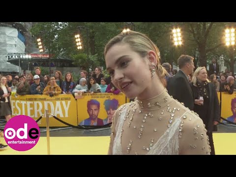 Lily James stuns in Burberry at Yesterday premiere