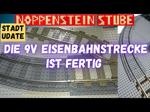 Meine Noppenstein Lego Stadt Teil 31 | 9V Eisenbahnstrecke FX Track + TrixBrix Ballast Plates