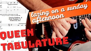 Lazing on a sunday afternoon Queen Guitar lesson cover TAB