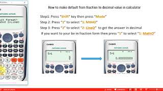 How to convert fraction to decimal value in fx991ES Plus or fx 570VN