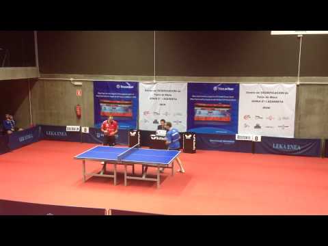Dorde Borcic - Carlos Machado (Spanish Table Tennis Superdivision 2014/15) Set 3 of 3