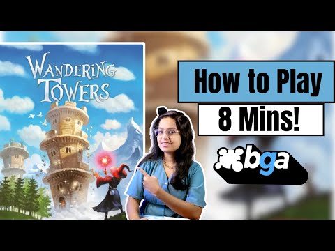 Wandering Towers - How to Play on Board Game Arena | A Game of Trapping Wizards!
