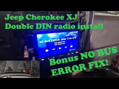 2000 Jeep XJ (Cherokee) Double DIN radio install and "NO BUS" fix