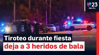 ¡Fue en una fiesta! Tiroteo en la Pequeña Habana deja a 3 heridos