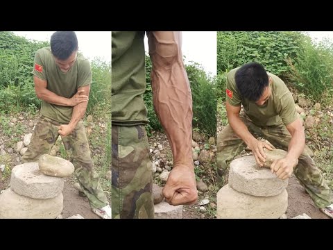 strongest hands iron palm | strongest punch break stone | don't try this workouts at home