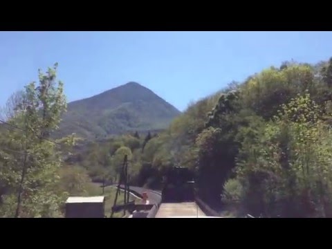 Slovenia - through the Alps by car on train. Most na Soci