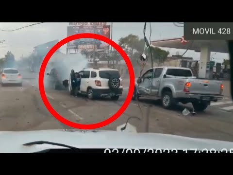 A MOVIE-LIKE CHASE IN SAN ISIDRO ENDED WITH A BRUTAL CRASH AS THE CRIMINALS ESCAPED