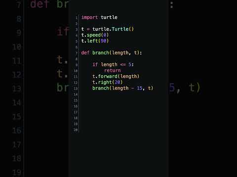 Python Turtle To Draw A Tree Using Recursion