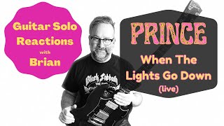GUITAR SOLO REACTIONS ~ PRINCE ~ When the Lights Go Down #prince