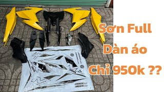 Sơn full Dàn Áo Xe máy chỉ 950k ?? Thì nhận được gì ?? #baonhotvungtau #exciter