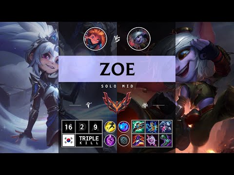 Zoe Mid vs Tristana - KR Grandmaster Patch 14.12