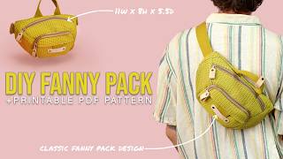 DIY Classic Fanny Pack Sewing Tutorial | Printable PDF Sewing Pattern