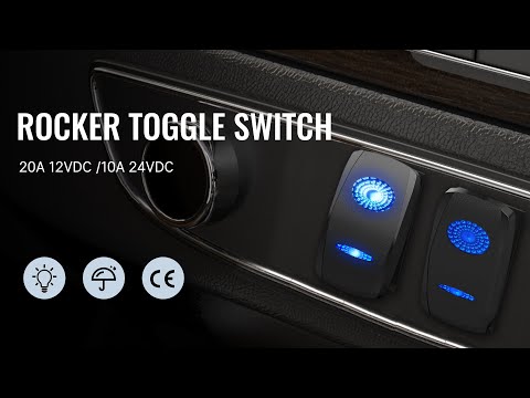 Illuminate Your Control with the 12V Blue LED Rocker Toggle Switch