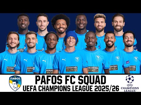 Pafos FC Full Squad UEFA Champions League 2025/26
