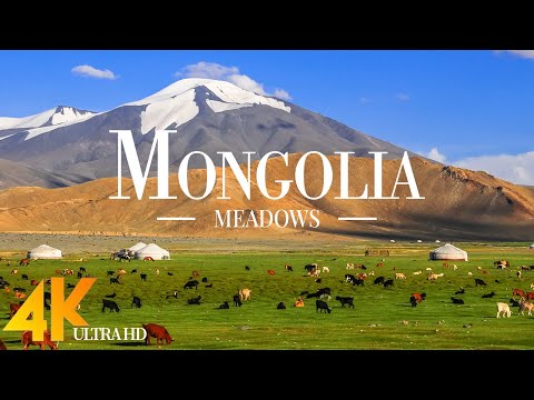 FLYING OVER MONGOLIA (4K UHD) - Relaxing Music Along With Beautiful Nature Videos - 4k HDR