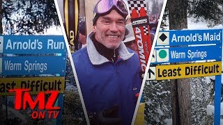 Arnold Schwarzenegger Pranked with &#39;Arnold&#39;s Maid&#39; Ski Run in Idaho | TMZ TV