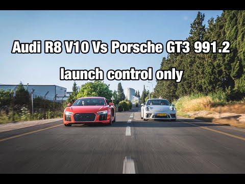 Audi R8 V10 Vs Porsche 991.2 GT3 launch control (No race) #audir8 #audir8v10 #porschegt3 #porsche