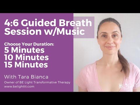 4-6 Breathing - Coherent Breathing - Guided Session WITH Background Music- 5-10-15-Minute Options