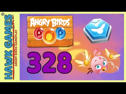 Angry Birds Stella POP Bubble Shooter Level 328 Hard - Walkthrough, No Boosters